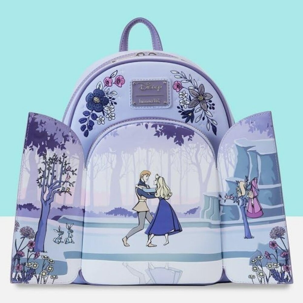 Loungefly Disney Sleeping Beauty 65th Anniversary Scene Mini Backpack NWT - Picture 2 of 8
